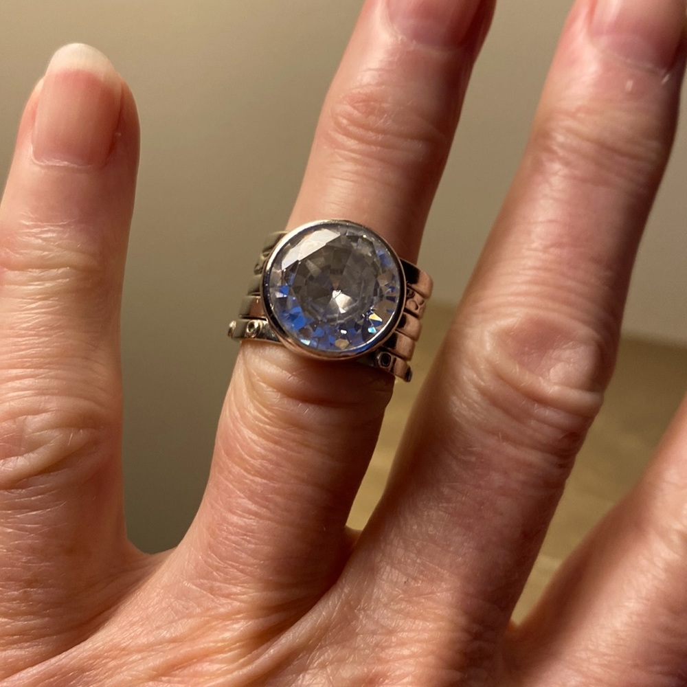 Silpada Cubic Zirconia Sterling Silver Stackable Ring